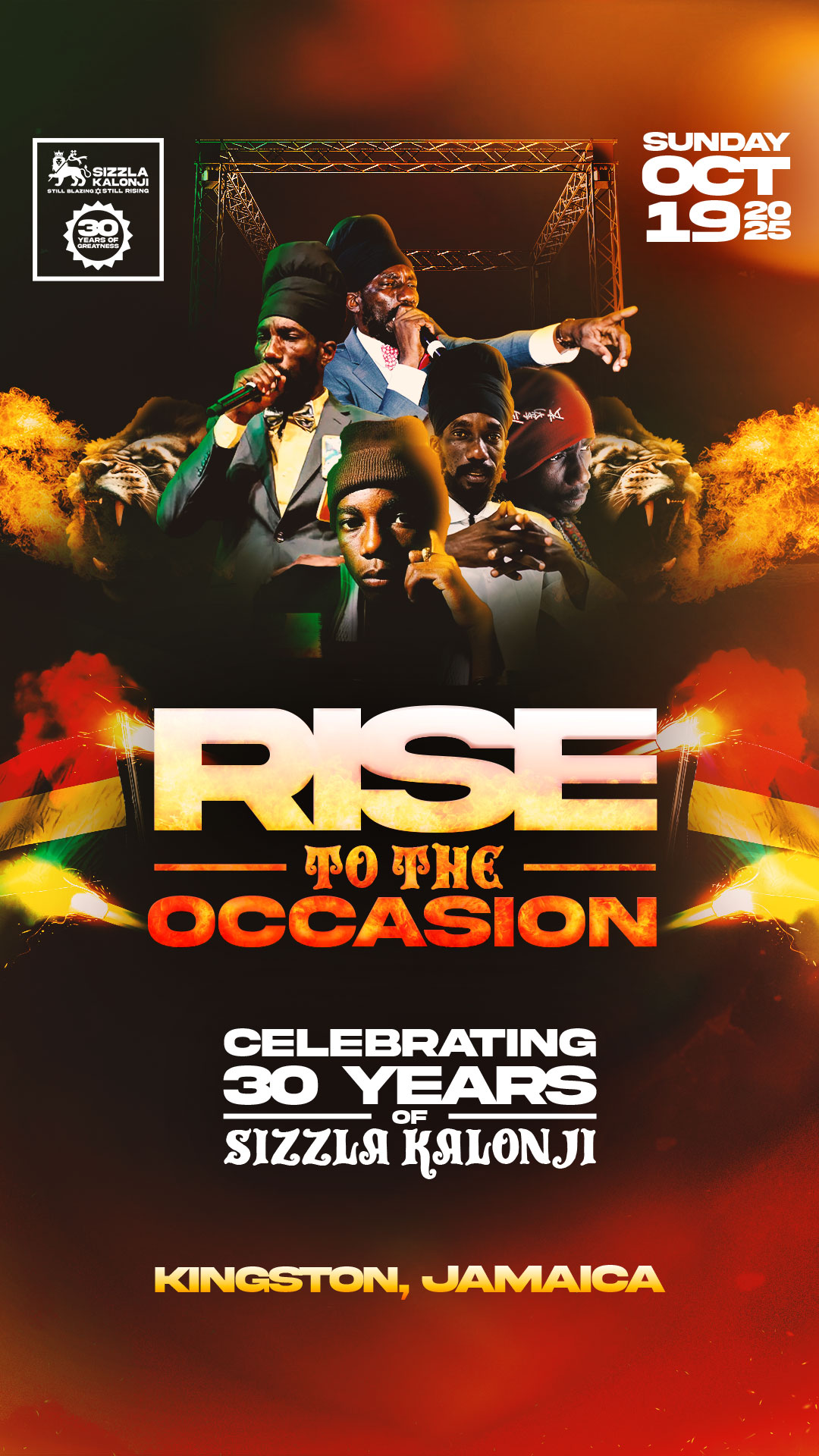 RISE TO THE OCCASION – Celebrating 30 Years of SIZZLA KALONJI